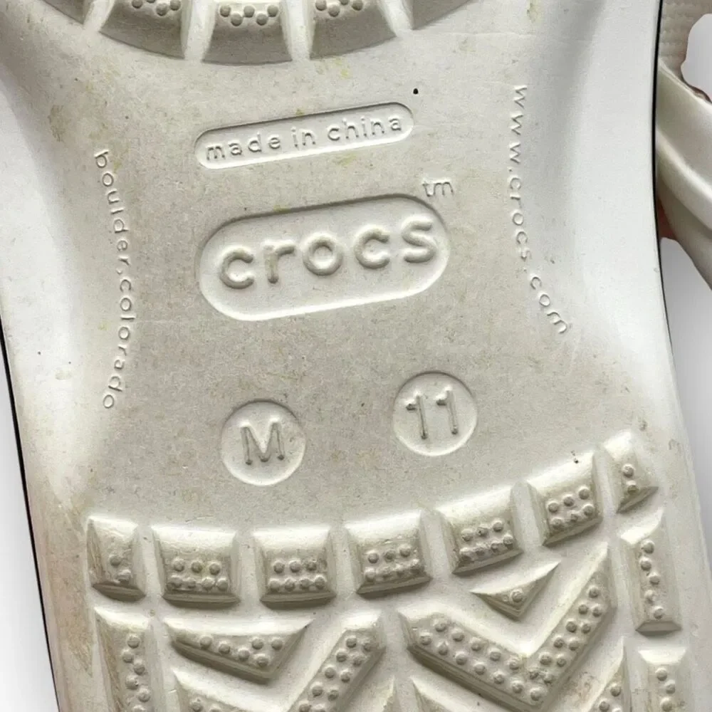 Crocs Crocband Flip Flops White Sandals Men’s Size 11